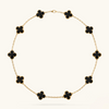 CLOVER | 10 Motive Black Necklace