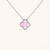 CLOVER | Pink/Silver Necklace