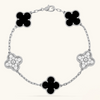 CLOVER | Black/Silver Bracelet Prestige