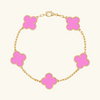 CLOVER | Golden Neon Pink Bracelet