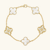 CLOVER | Golden White Bracelet Prestige